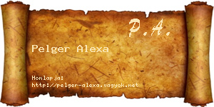 Pelger Alexa névjegykártya